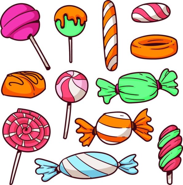 Нарисовать конфету