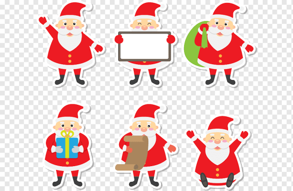 Новый год наклейки вектор