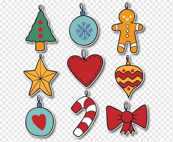 Рождественские наклейки