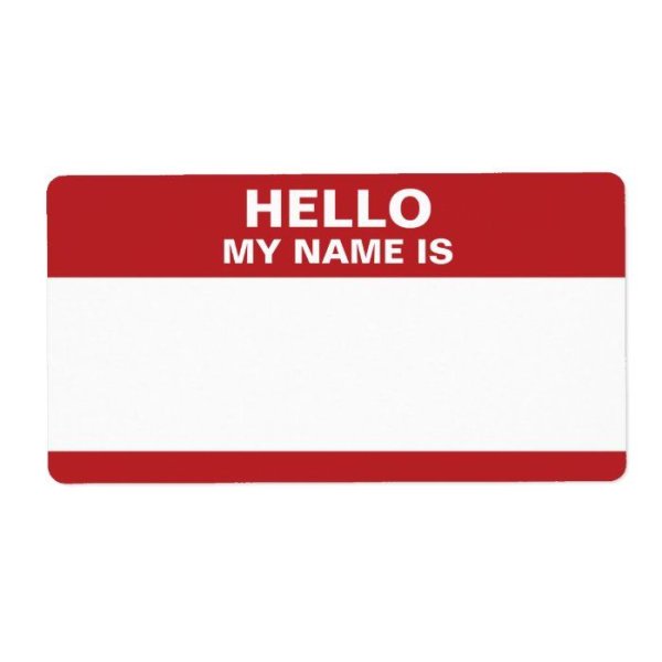 Стикеры hello me name is