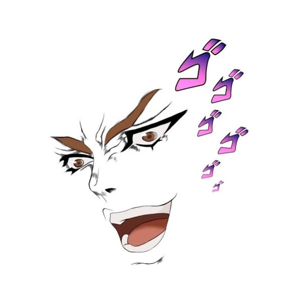 Лицо дио на прозрачном фоне