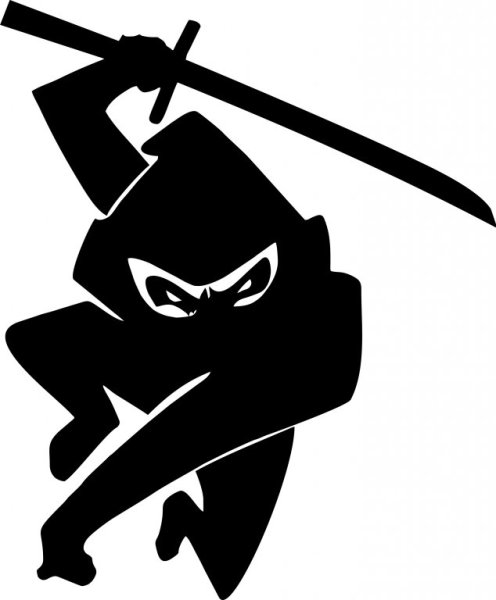 Наклейка ниндзя на авто