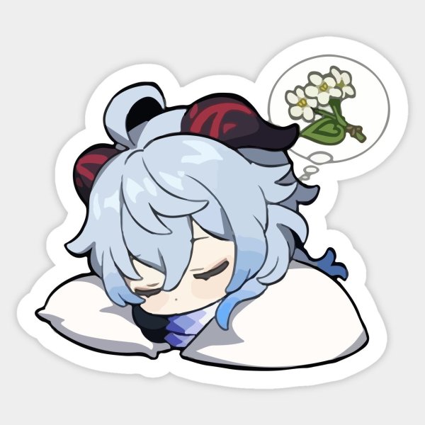 Альбедо Чиби Стикеры Геншин Импакт