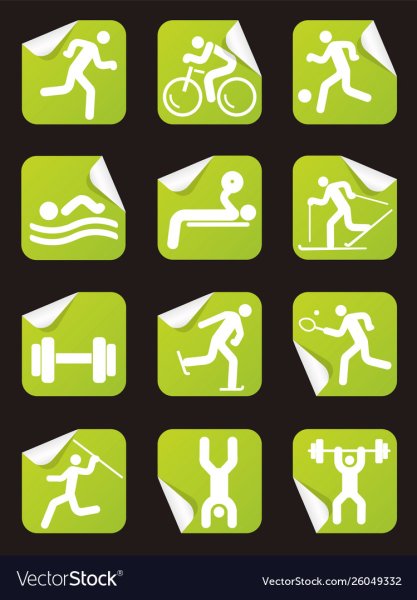 Набор наклеек фитнес