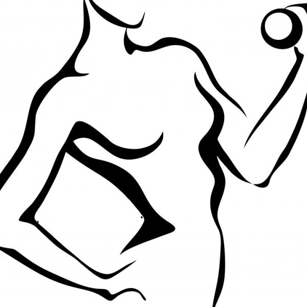 Силуэт спортивной девушки