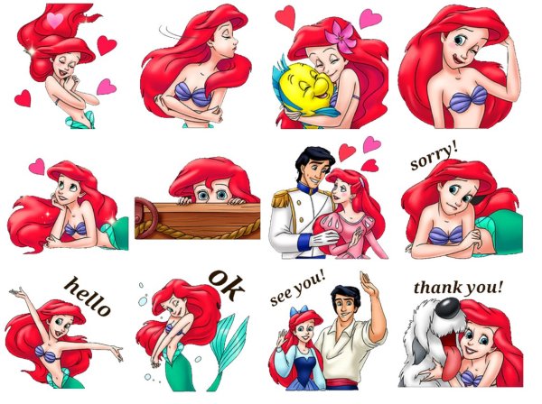 Наклейки Ариэль