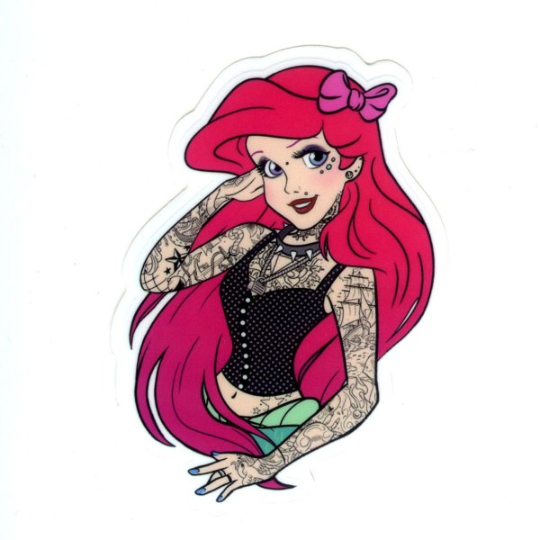 Русалочка Ариэль с татуировками