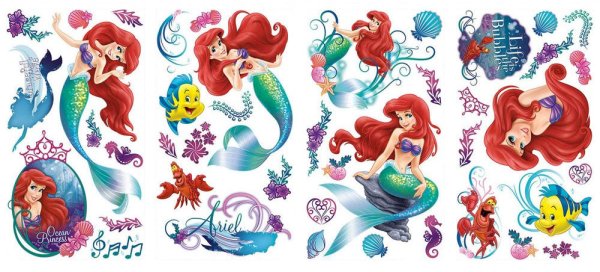 Наклейки Русалочка Ариэль