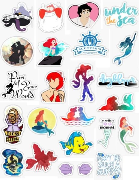 Наклейки для личного дневника принцессы