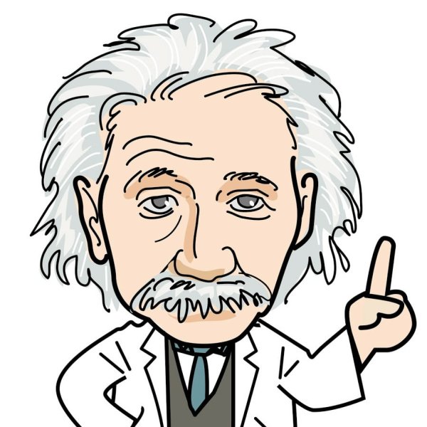 Альберт Эйнштейн мультяшный