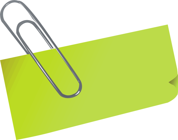 Лист со скрепкой