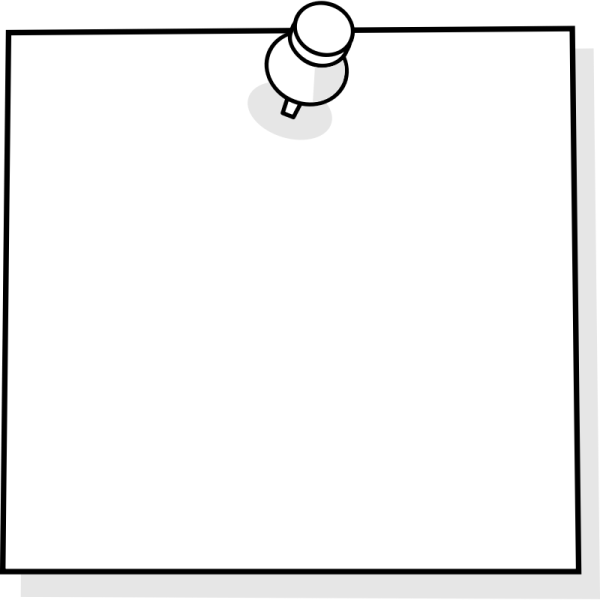 Листок с кнопкой на прозрачном фоне