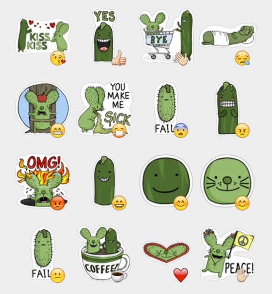 Огурцы наклейка