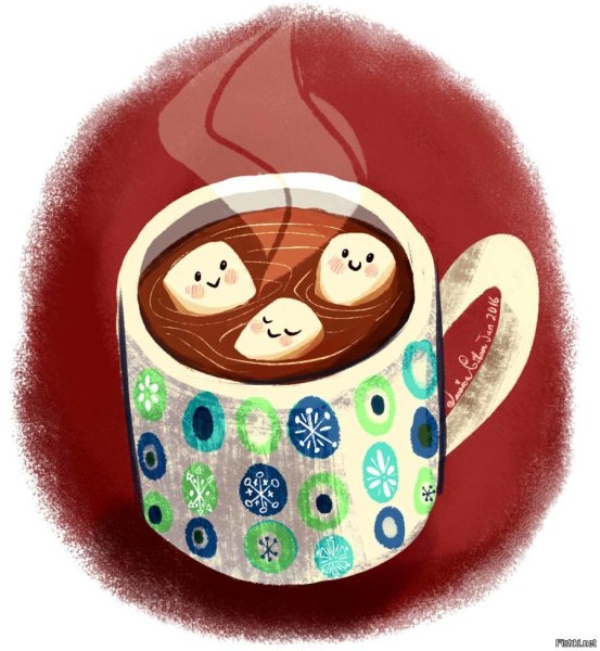 Милое кофе для срисовки