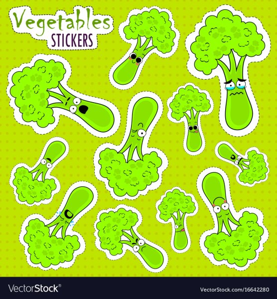 Наклейки брокколи