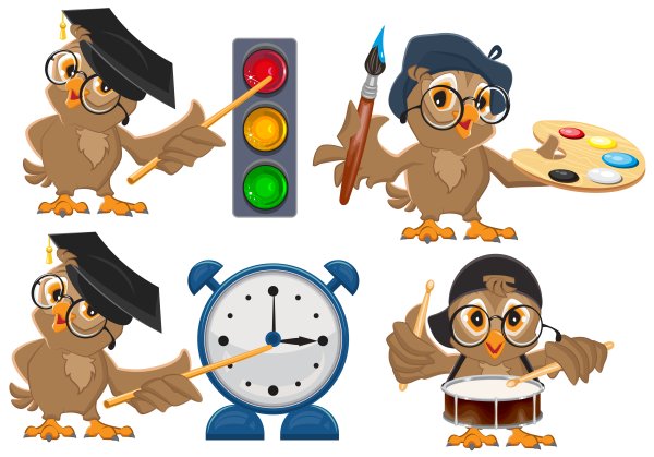 Сова в очках логотип