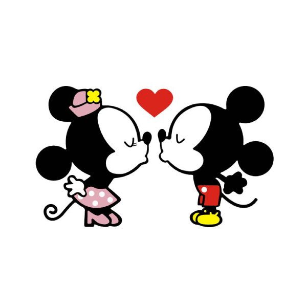 Микки и Минни поцелуй