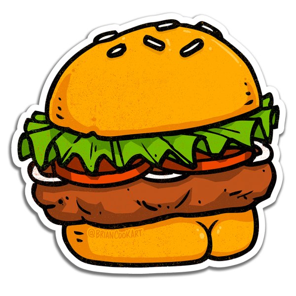 Гамбургер наклейка