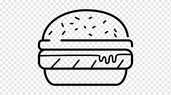 Бургер черно белый