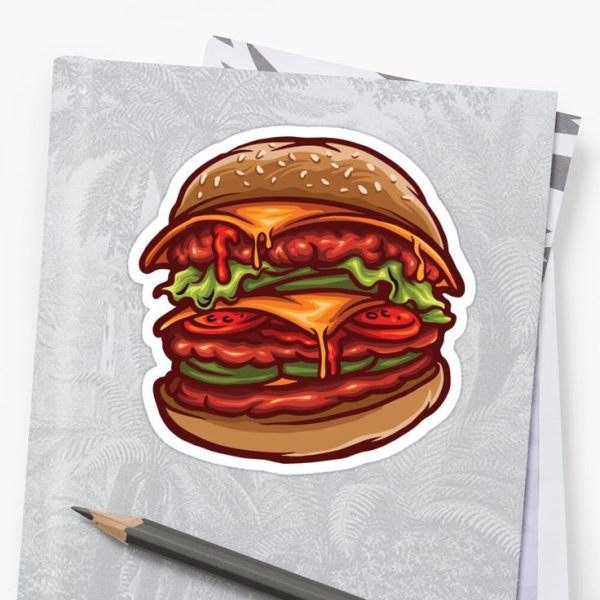 Гамбургер стикер