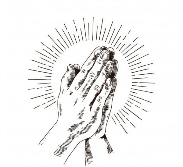 Молящиеся руки вектор