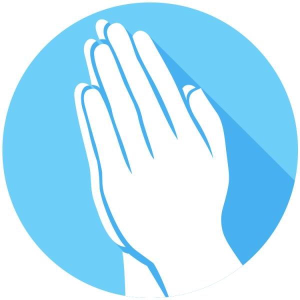 Значок молящиеся руки