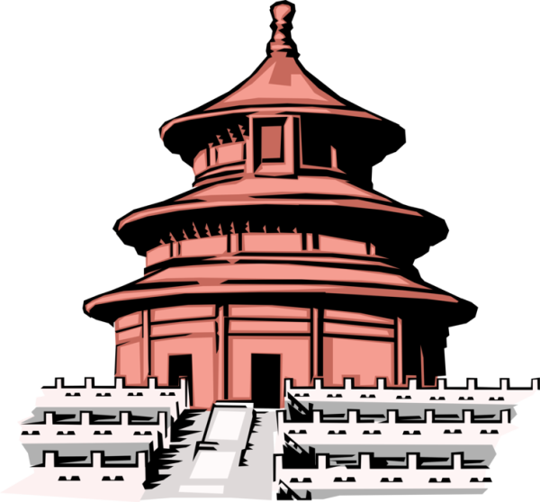 Китайское здание вектор
