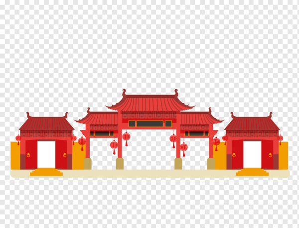 Китайский домик мультяшный