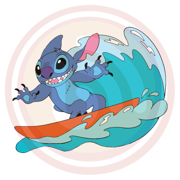 Стич на серфинге