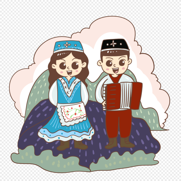 Татарский костюм на прозрачном фоне