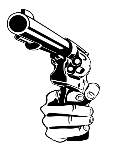 Мультяшная рука с пистолетом