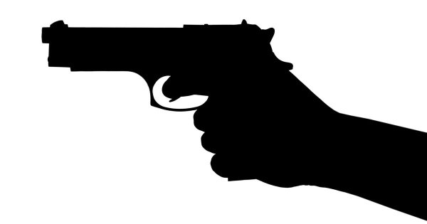 Рука с пистолетом силуэт