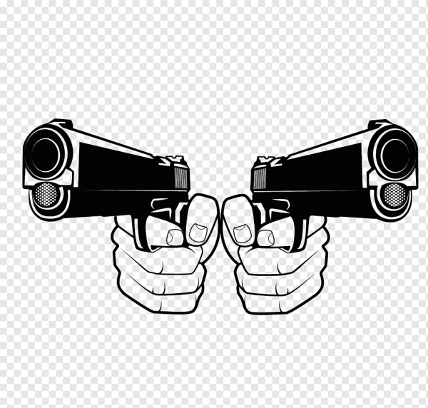 Пистолет в руке вектор