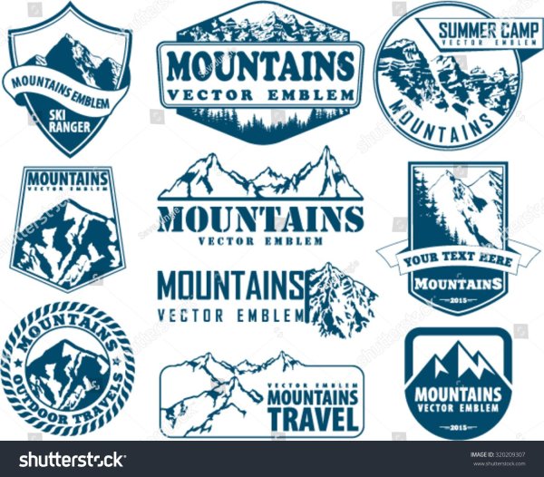 Логотип горы текст