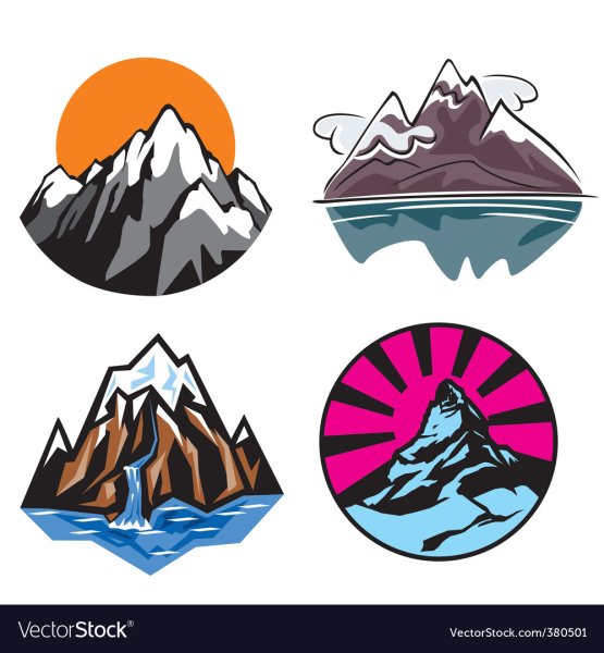 Гора Эльбрус вектор