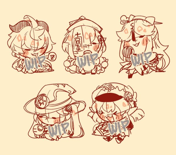 Наклейки Геншин Импакт