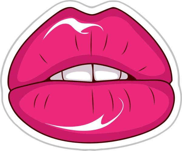 Наклейки губы