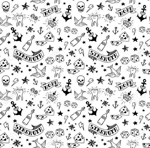 Паттерн тату чб