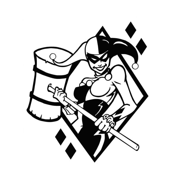 Харли Квинн Арлекин эскиз тату