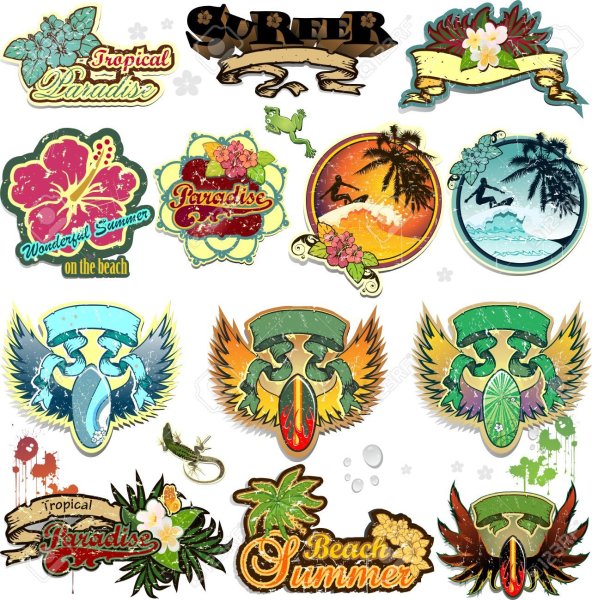 Самодельные наклейки с растениями