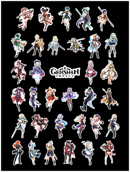 Наклейки Геншен ин пакт