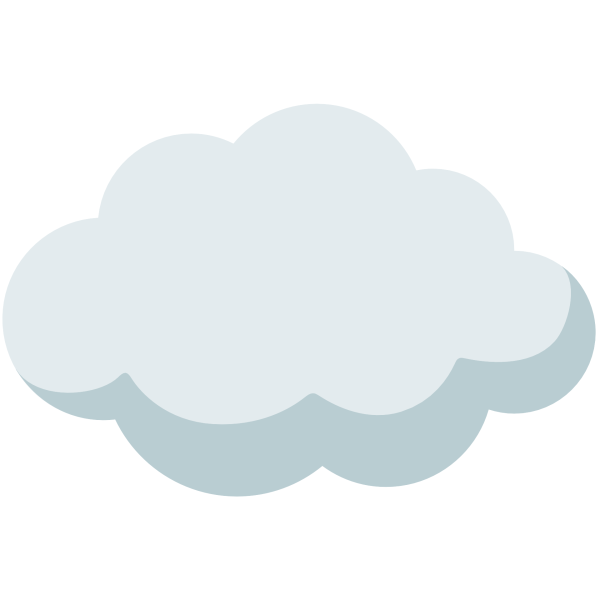 Облако на белом фоне