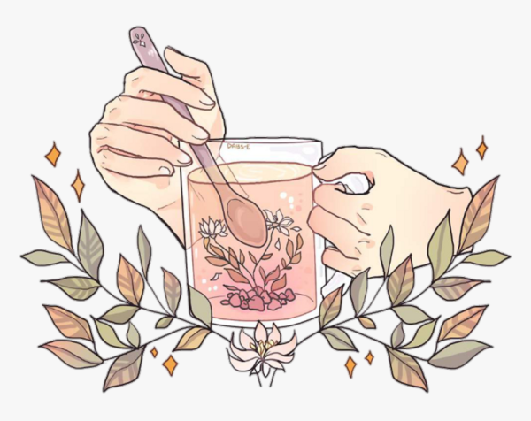 Чай рисунок Эстетика