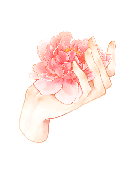Цветочек в руке арт