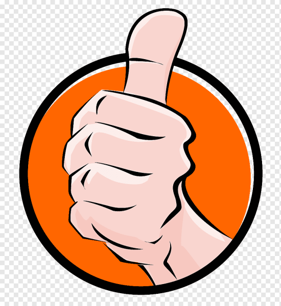 Палец вверх мультяшный