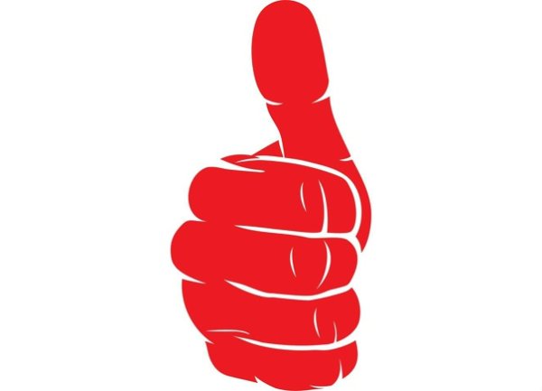 Стикер поднятая рука