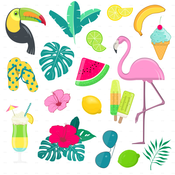 Лето вектор элементы