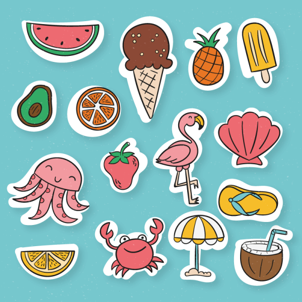 Лёгкие летние наклейки