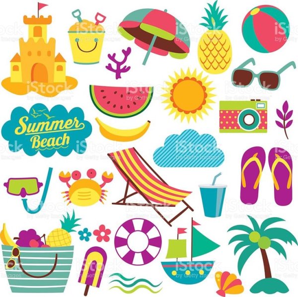 Наклейки пляж