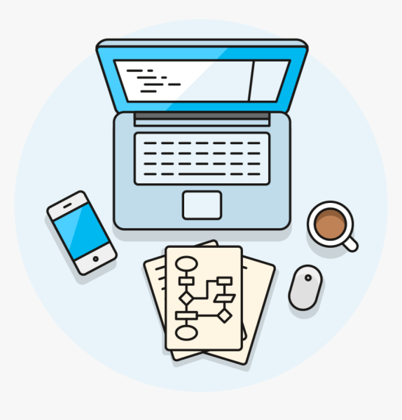 Векторная иллюстрация программирование